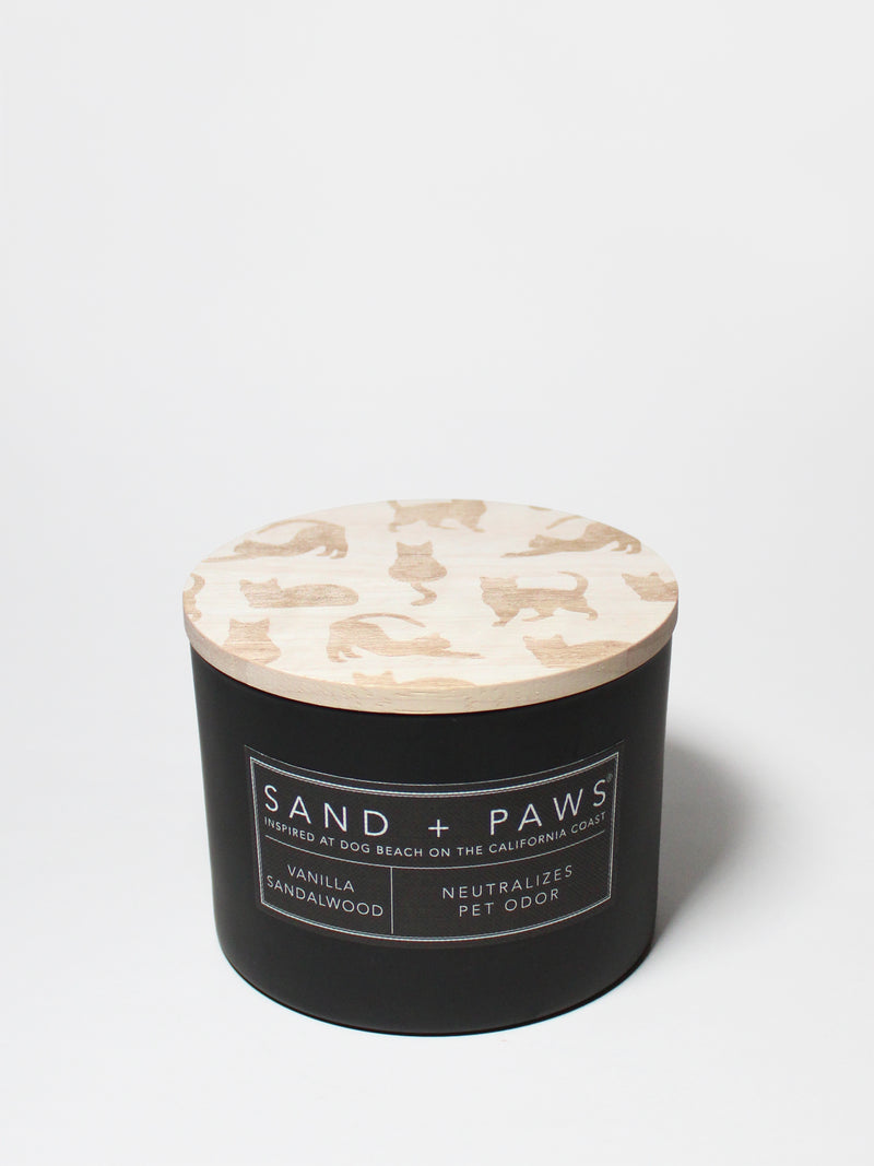 Sand + Paws Vanilla Sandalwood 12 oz scented candle