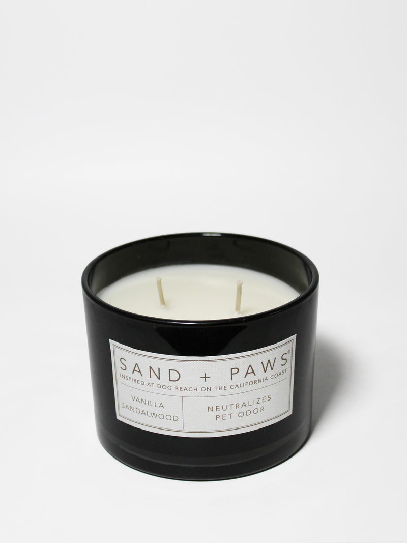 Sand + Paws Vanilla Sandalwood 12 oz scented candle