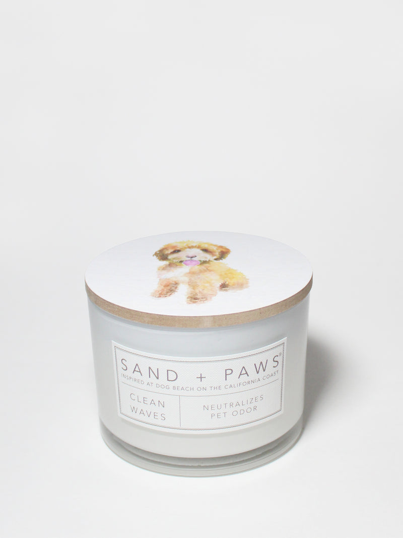 Sand + Paws Clean Waves 12 oz scented candle